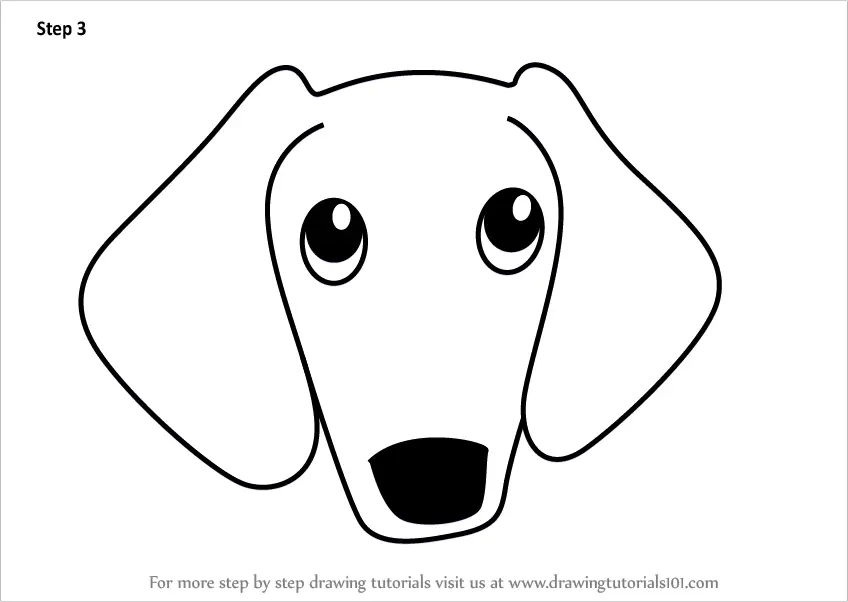 Learn How to Draw a Wiener Dog Face for Kids Animal Faces for Kids 