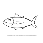 How to Draw an Albcore Tuna Fish for Kids