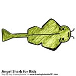 How to Draw an Angel Shark for Kids