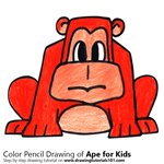 How to Draw an Ape for Kids