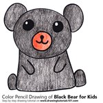 How to Draw a Black Bear for Kids