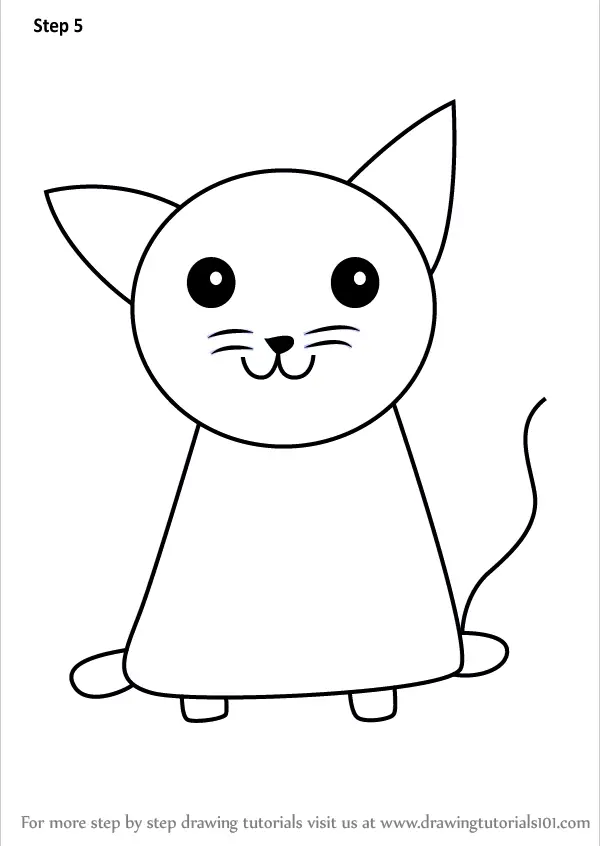 Learn How to Draw a Cat for Kids (Animals for Kids) Step by Step