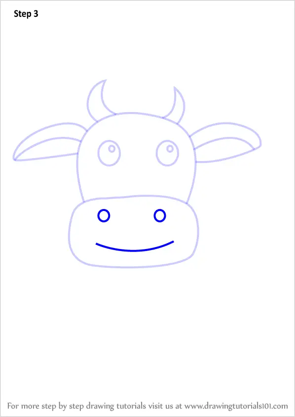 Learn How to Draw a Cow for Kids (Animals for Kids) Step by Step