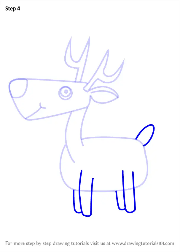 Learn How to Draw a Deer for Kids (Animals for Kids) Step by Step