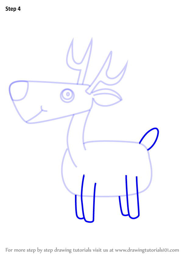 Learn How to Draw a Deer for Kids (Animals for Kids) Step by Step