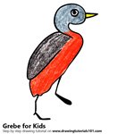 How to Draw a Grebe for Kids