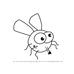 How to Draw House Fly for Kids