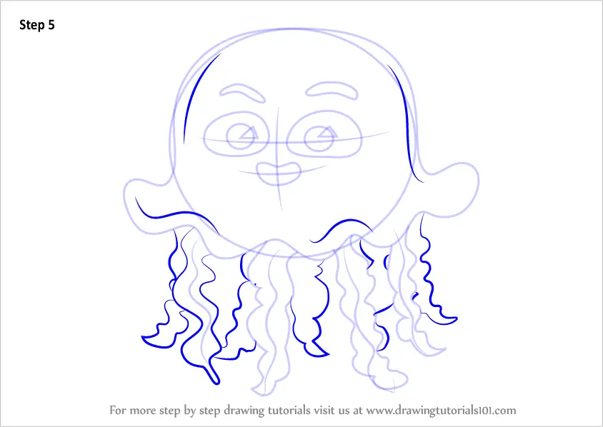 Learn How to Draw Jellyfish for Kids (Animals for Kids) Step by Step ...