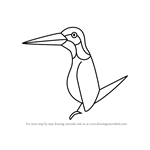 How to Draw a Kingfisher for Kids