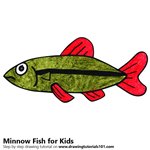 How to Draw a Minnow Fish for Kids