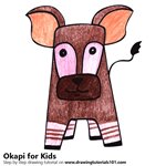 How to Draw an Okapi for Kids
