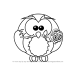 How to Draw Owl with Rose