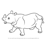How to Draw Rhino for Kids