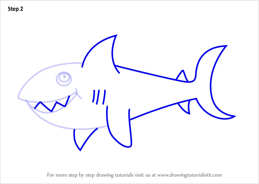 Learn How to Draw a Shark for Kids (Animals for Kids) Step by Step ...