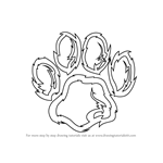 How to Draw a Tiger Paw