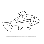 How to Draw a Trout Fish for Kids
