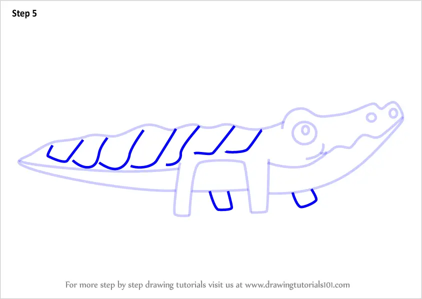 Learn How to Draw an Alligator from Letter A (Animals with Letters ...