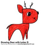 How to Draw a Deer from Letter D
