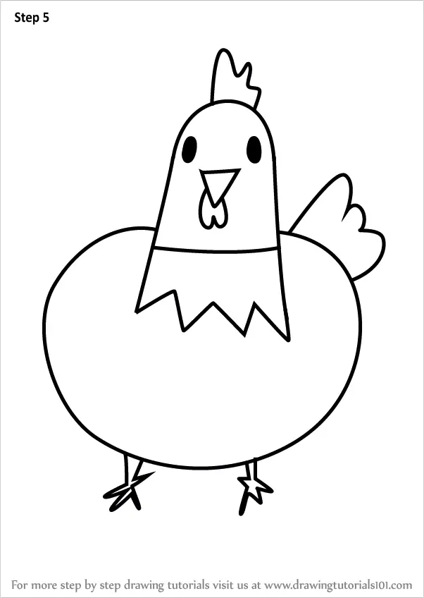 Learn How to Draw a Hen from Letter H (Animals with Letters) Step by ...