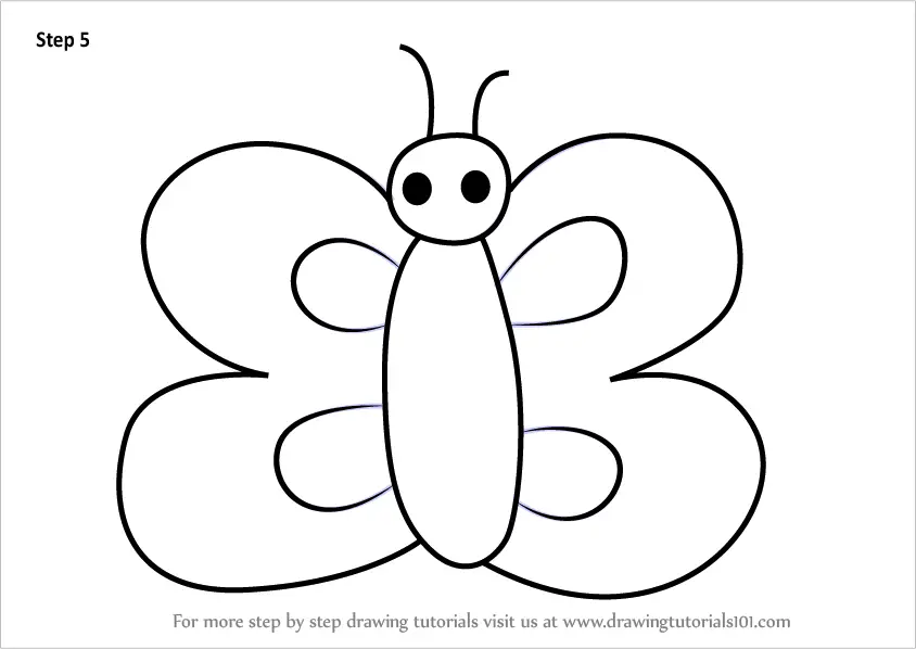 Learn How to Draw a Butterfly using Number 3 (Animals with Numbers) Step by  Step : Drawing Tutorials