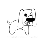 How to Draw a Dog using Number 14