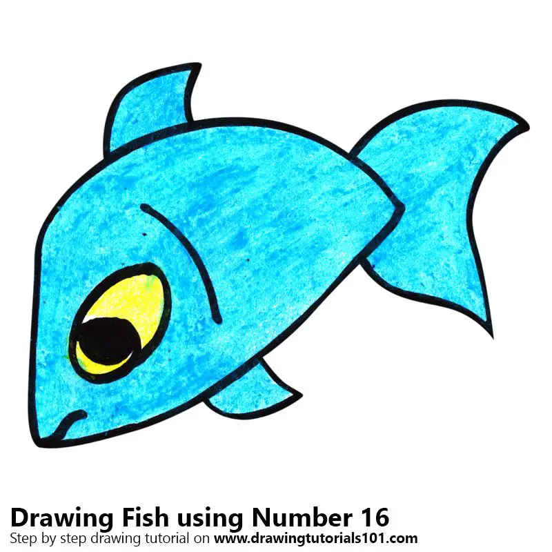 Fish using Number 16 Color Pencil Drawing