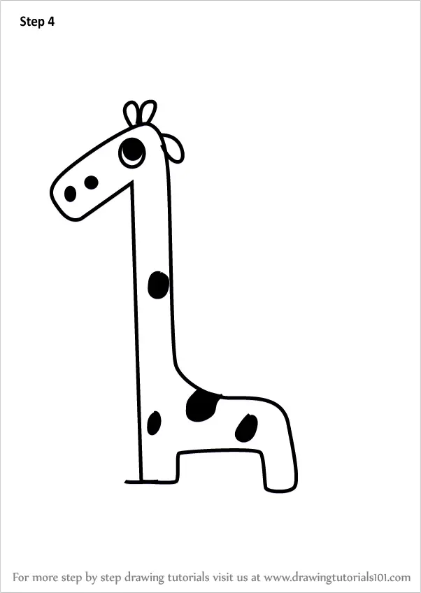 Learn How to Draw a Giraffe using Number 1 (Animals with Numbers) Step by  Step : Drawing Tutorials