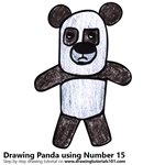 How to Draw a Panda using Number 15