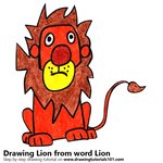 How to Draw a Lion from word Lion