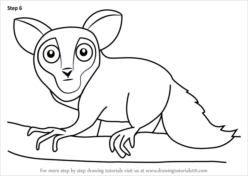 Learn How to Draw a Cartoon Aye-Aye (Cartoon Animals) Step by Step ...
