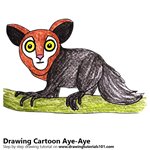 How to Draw a Cartoon Aye-Aye