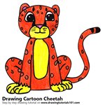 How to Draw a Cartoon Cheetah