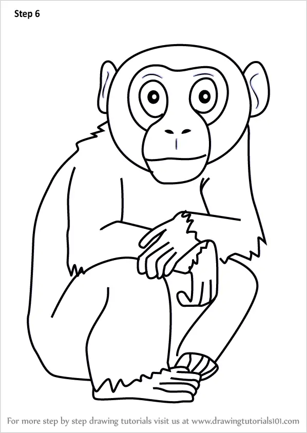 chimpanzee face front view cartoon