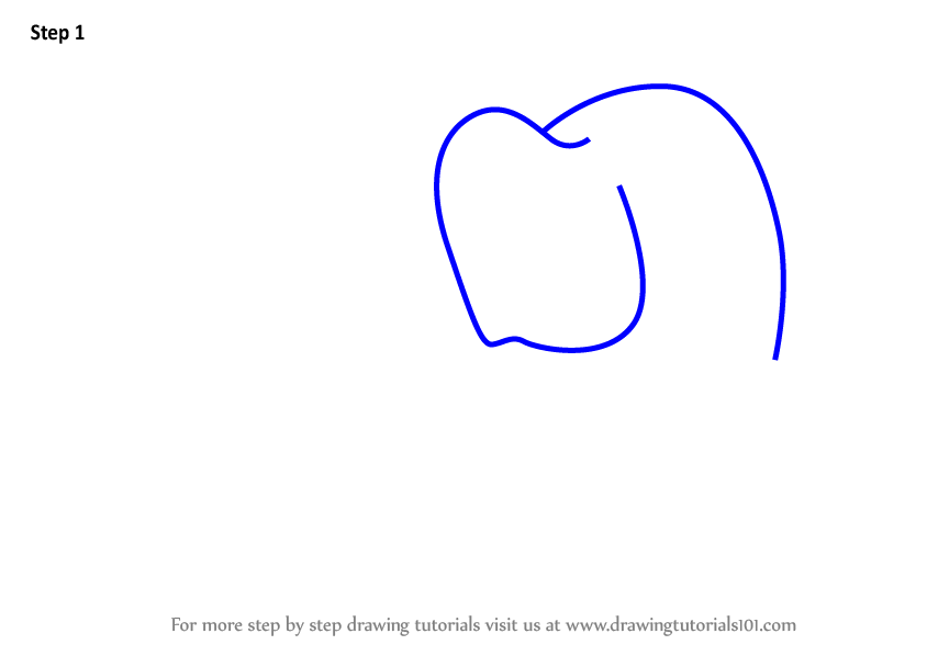 Step by Step How to Draw a Cartoon Elephant : DrawingTutorials101.com