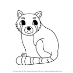 How to Draw a Cartoon Red Panda