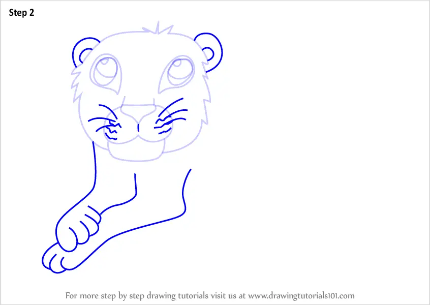 Step by Step How to Draw a Cartoon Tiger : DrawingTutorials101.com