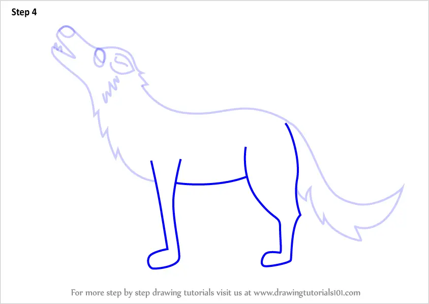 how to draw a baby wolf step by step