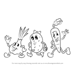 How to Draw Cartoon Vegetables