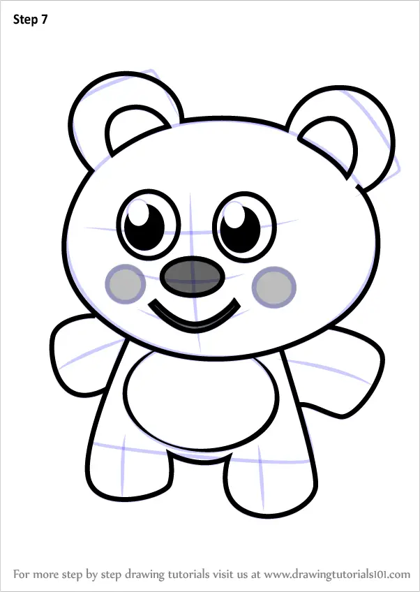 Learn How to Draw Teddy Bear for Kids (Cartoons for Kids) Step by Step :  Drawing Tutorials