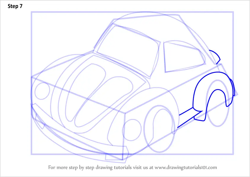 Learn How to Draw a Car for Kids (Vehicles) Step by Step : Drawing