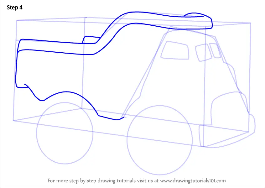 Learn How to Draw a Dump Truck for Kids (Vehicles) Step by Step ...