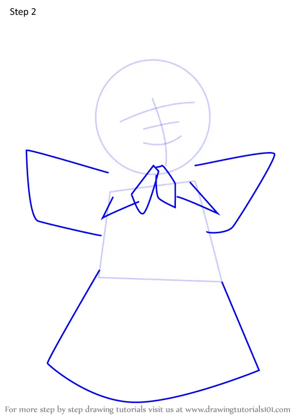 Learn How to Draw Christmas Angel (Christmas) Step by Step Drawing