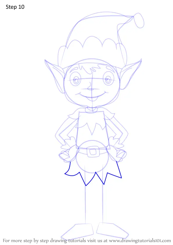 Learn How to Draw Christmas Elf (Christmas) Step by Step : Drawing