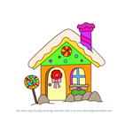 How to Draw Christmas Gingerbread House