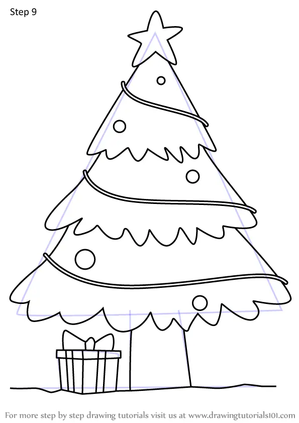 Christmas Tree Png Drawing, Transparent Png , Transparent Png Image -  PNGitem