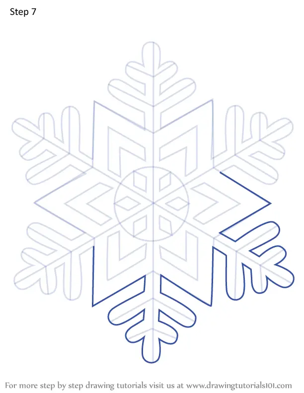 Learn How to Draw Snowflakes (Christmas) Step by Step