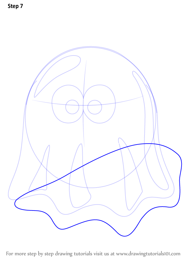 Learn How to Draw a Ghost Cartoon (Halloween) Step by Step : Drawing