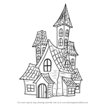 How to Draw a Spooky Haunted House