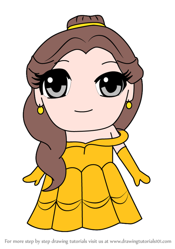 Learn How to Draw Kawaii Belle from Beauty and the Beast (Kawaii