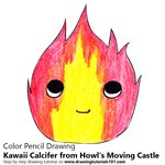 How to Draw Kawaii Calcifer from Howl's Moving Castle